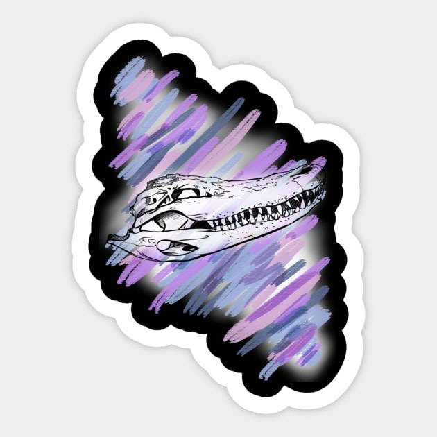 Crocodile Reptile Skull Sticker by Amy x Morgan Illustrations